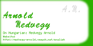 arnold medvegy business card